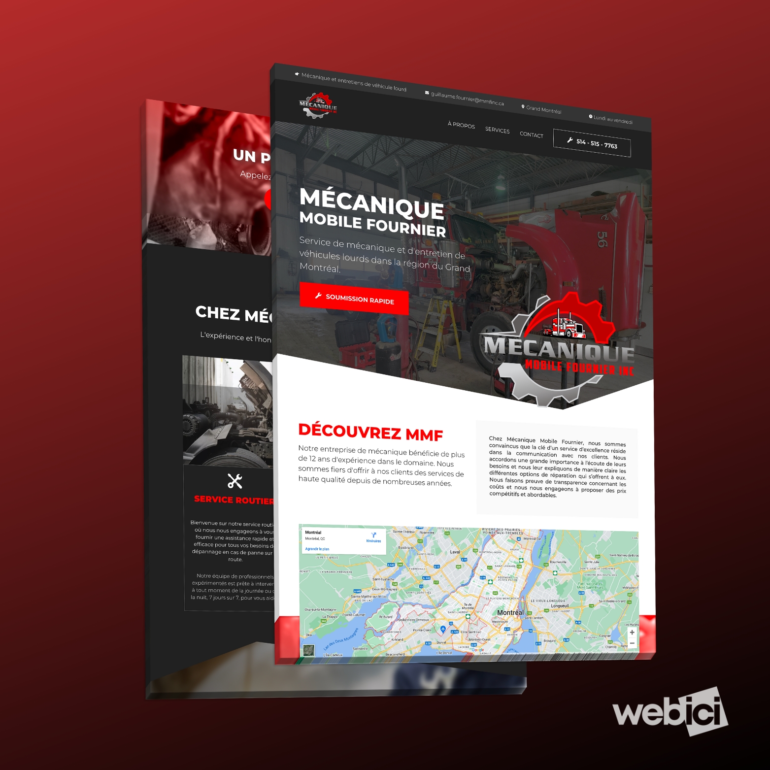 Site web réalisé par Webici — Mécanique Mobile Fournier