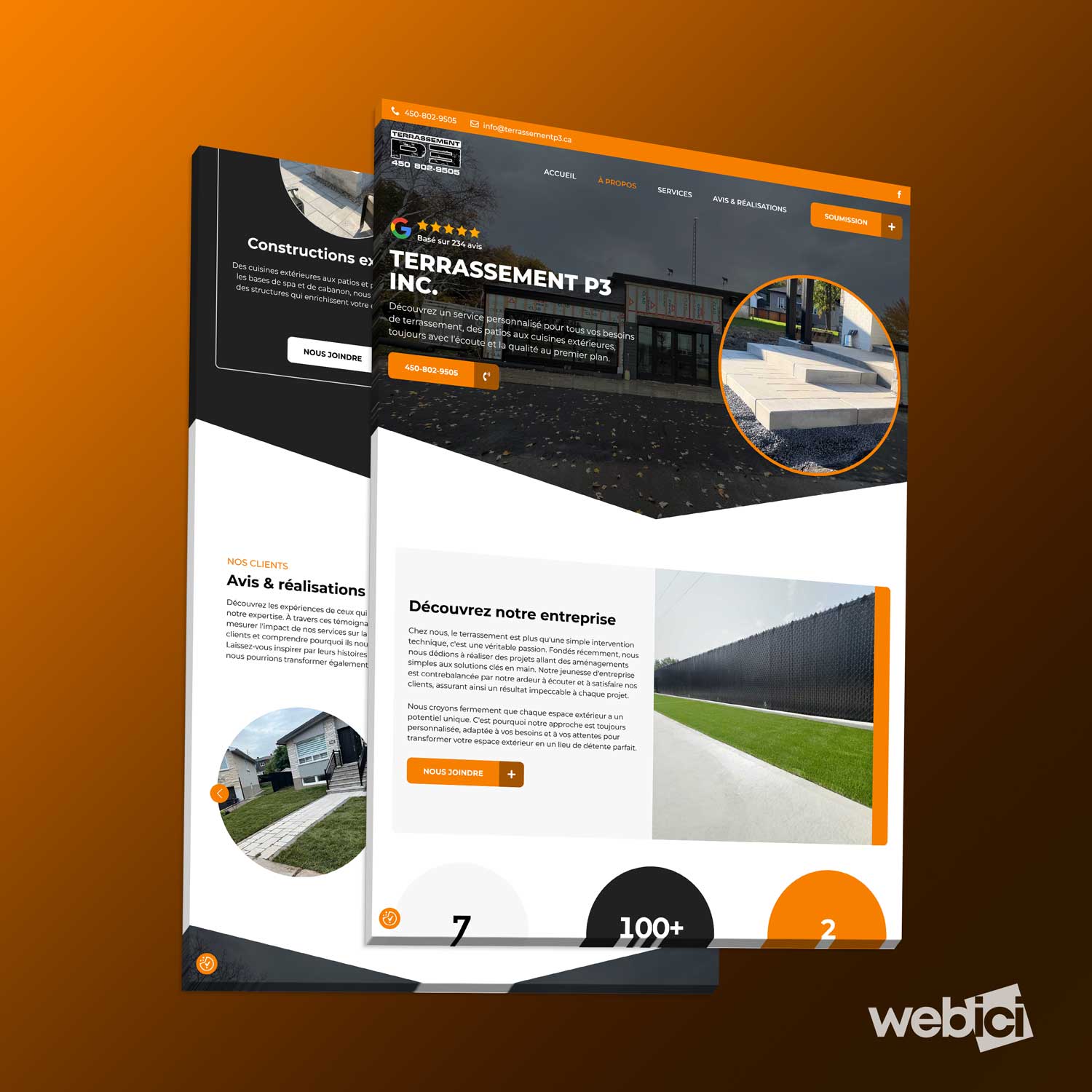 Site web réalisé par Webici — Terrassement P3
